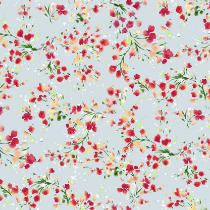 P-501-586-PALE-BLUE-BERRY - PRINTED CREPE CHIFFON 97% POLY 3% SPANDEX