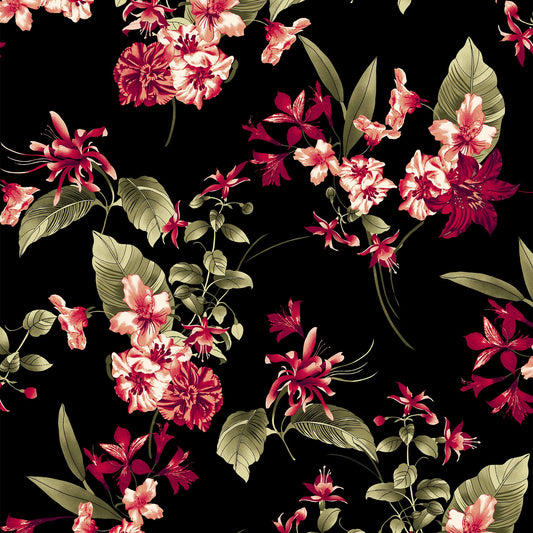 P-502-450-BLACK-RED-OLIVE - PRINTED ITY 96% POLY 4% SPANDEX