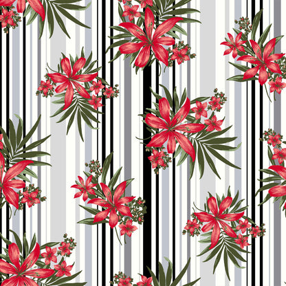 P-508-501-BLACK-RED - PRINTED 100% POLYESTER HI MULTI CHIFFON WASH