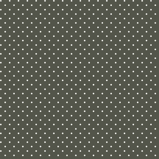 P-514-504-01-ARMY-GREEN-OFFWHITE - PRINTED WOOL DOBBY 100% POLYESTER