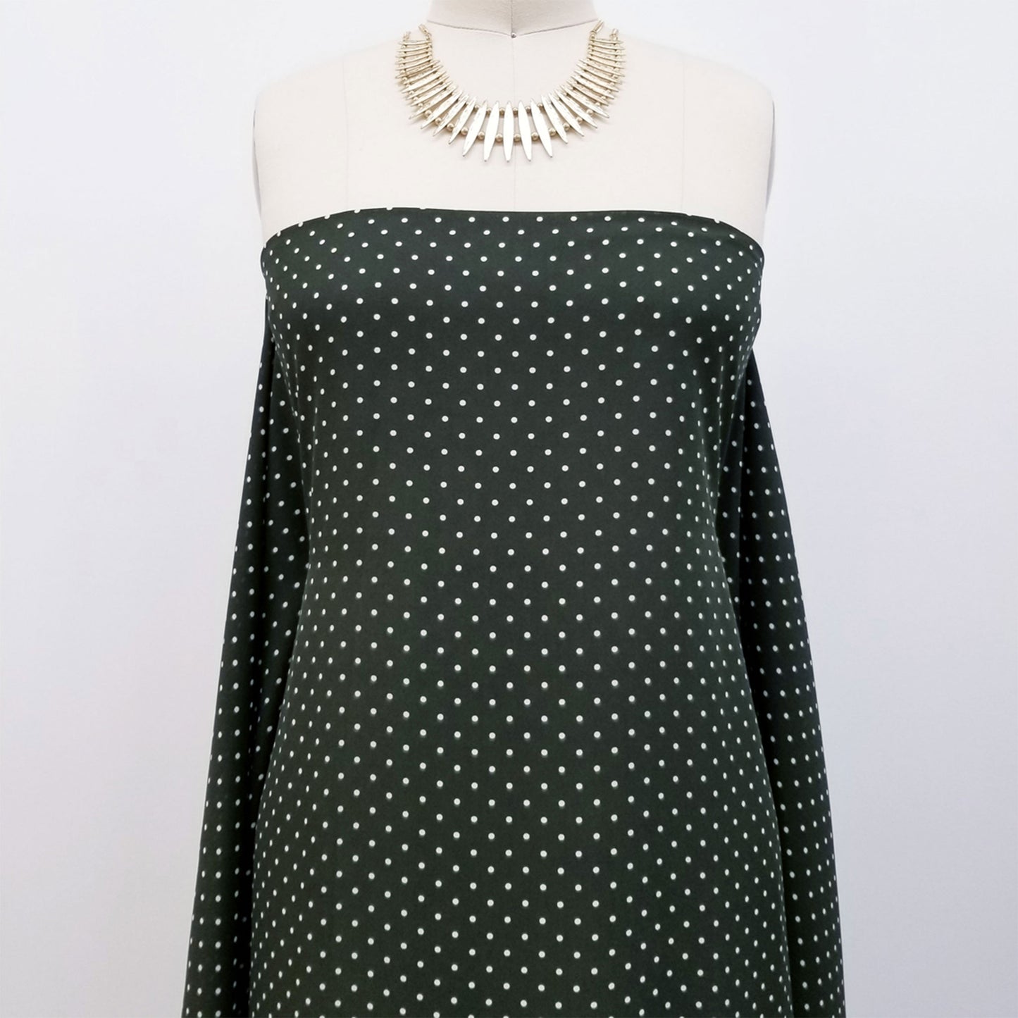 P-514-504-01-ARMY-GREEN-OFFWHITE - PRINTED WOOL DOBBY 100% POLYESTER