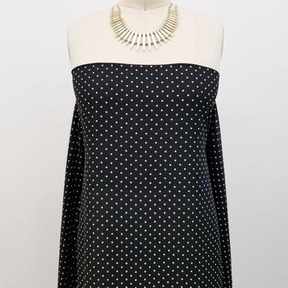 P-514-504-02-BLACK-OFFWHITE - PRINTED WOOL DOBBY 100% POLYESTER