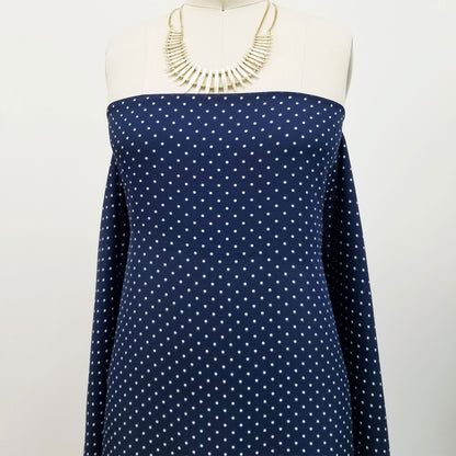 P-514-504-04-NAVY-OFFWHITE - PRINTED WOOL DOBBY 100% POLYESTER