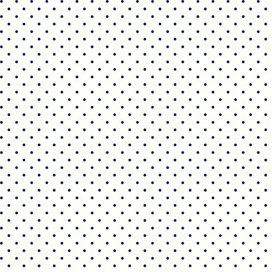 P-514-504-06-OFFWHITE-NAVY - PRINTED WOOL DOBBY 100% POLYESTER