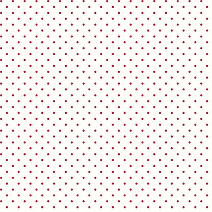 P-514-504-07-OFFWHITE-RED - PRINTED WOOL DOBBY 100% POLYESTER