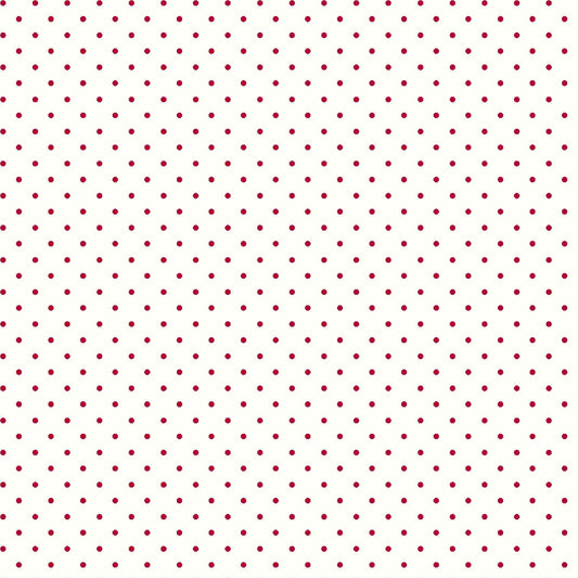 P-514-504-07-OFFWHITE-RED - PRINTED WOOL DOBBY 100% POLYESTER