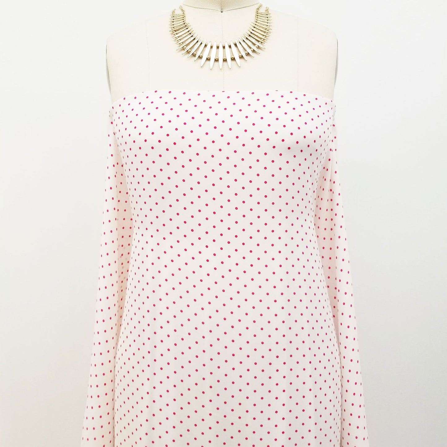 P-514-504-07-OFFWHITE-RED - PRINTED WOOL DOBBY 100% POLYESTER