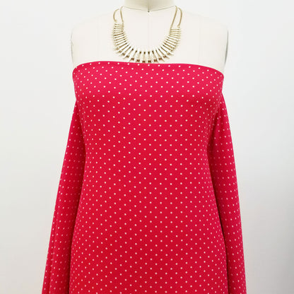 P-514-504-08-RED-OFFWHITE - PRINTED WOOL DOBBY 100% POLYESTER