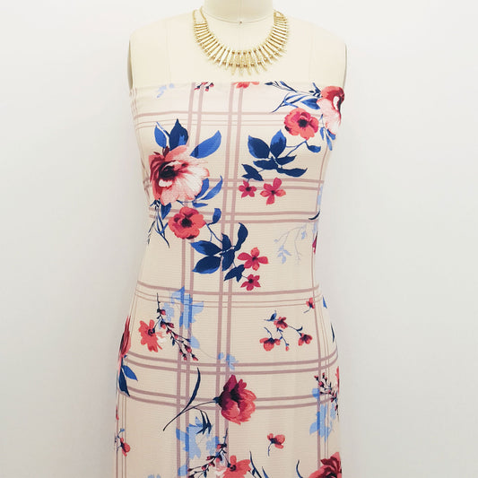 P-521-586-BLUSH-GUAVA - PRINTED CREPE CHIFFON 97% POLY 3% SPANDEX