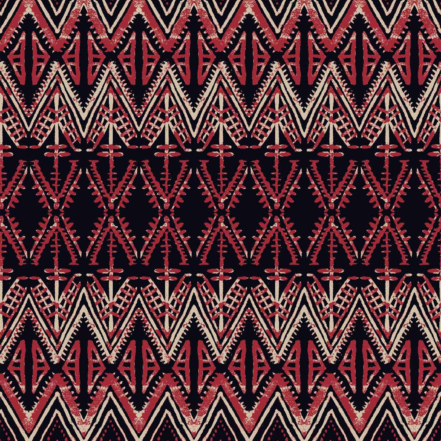 P-54-668-NAVY-CORAL - PRINTED DTY 92% POLY 8% SPANDEX DTY DOUBLE SIDED BRUSH