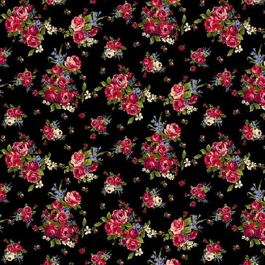P-540-481-BLACK-RED - PRINTED 94% POLY 6% SPANDEX