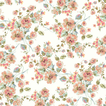 P-549-500-OFF-WHITE-PEACH - PRINTED 100% POLYESTER HI MULTI CHIFFON