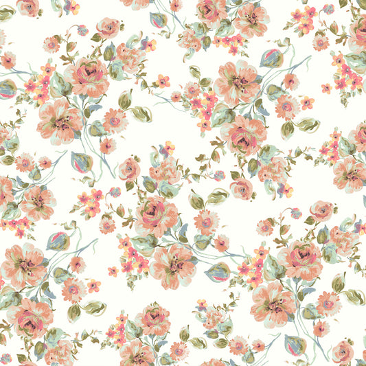 P-549-500-OFF-WHITE-PEACH - PRINTED 100% POLYESTER HI MULTI CHIFFON