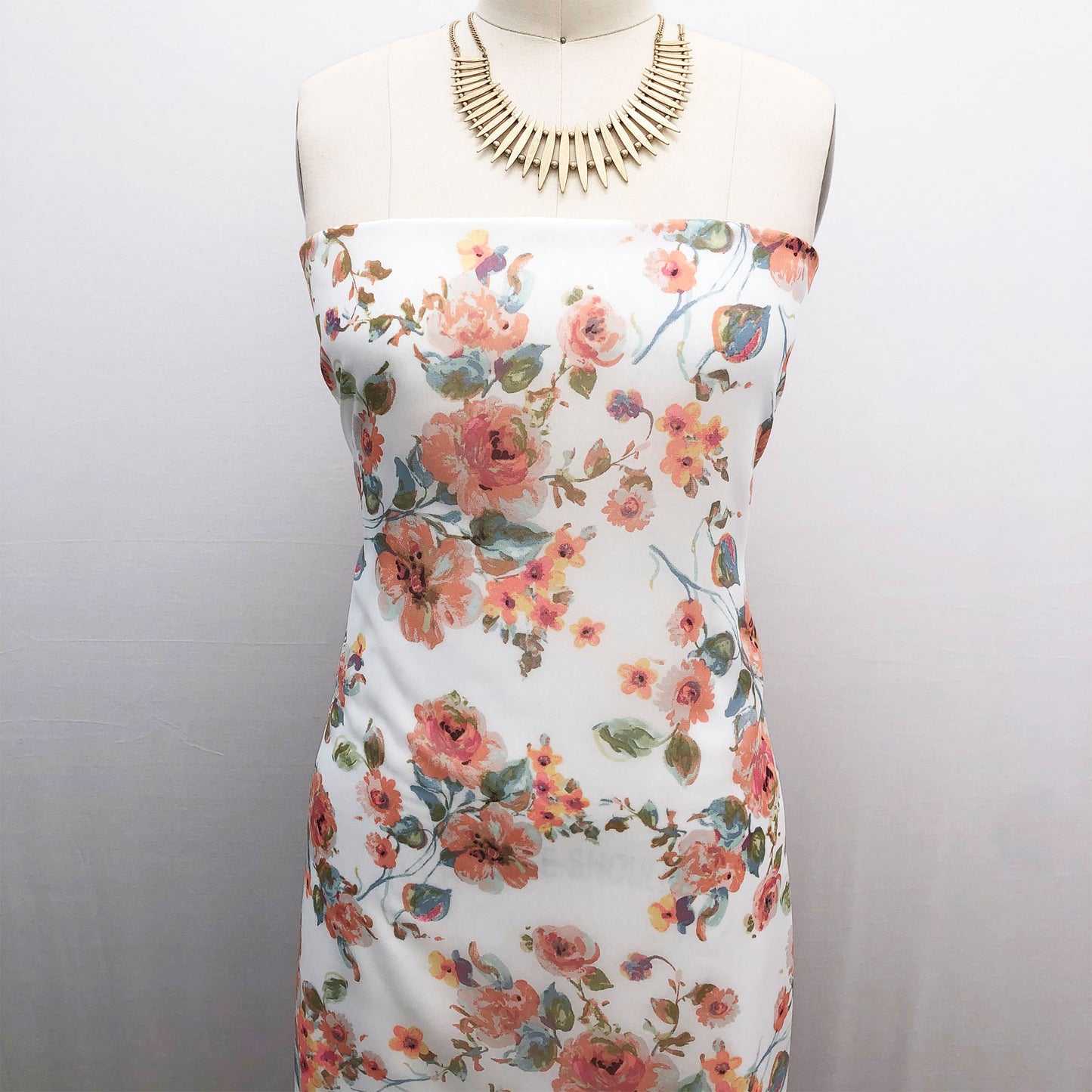 P-549-500-OFF-WHITE-PEACH - PRINTED 100% POLYESTER HI MULTI CHIFFON