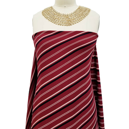 P-556-586-BURGUNDY-NAVY - PRINTED CREPE CHIFFON 97% POLY 3% SPANDEX