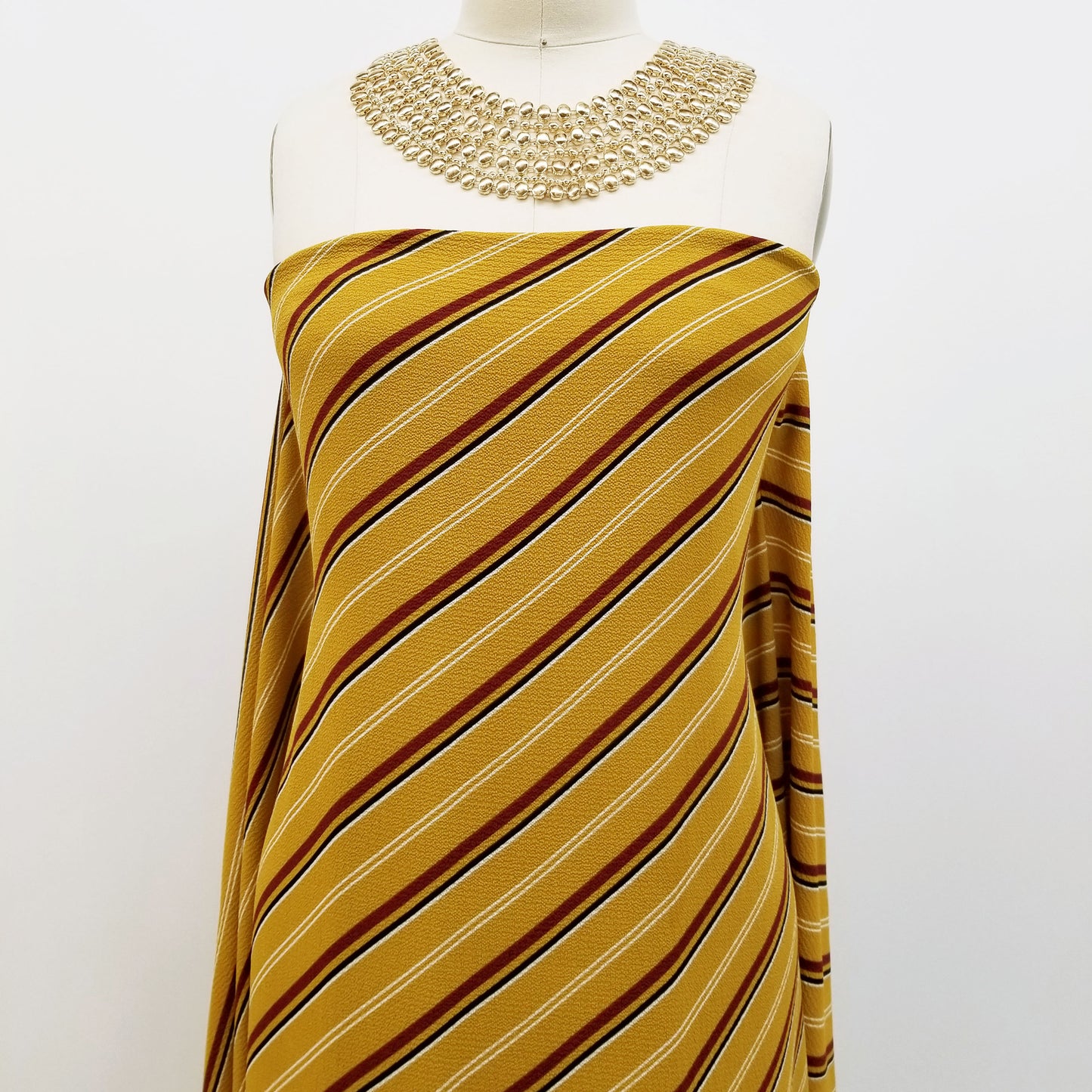 P-556-586-MUSTARD-WINE - PRINTED CREPE CHIFFON 97% POLY 3% SPANDEX