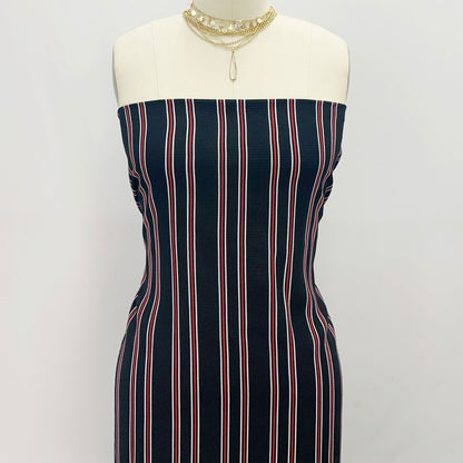 P-571-586-BLACK-RED - PRINTED CREPE CHIFFON 97% POLY 3% SPANDEX