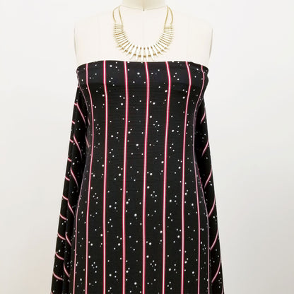 P-573-586-BLACK-WINE - PRINTED CREPE CHIFFON 97% POLY 3% SPANDEX