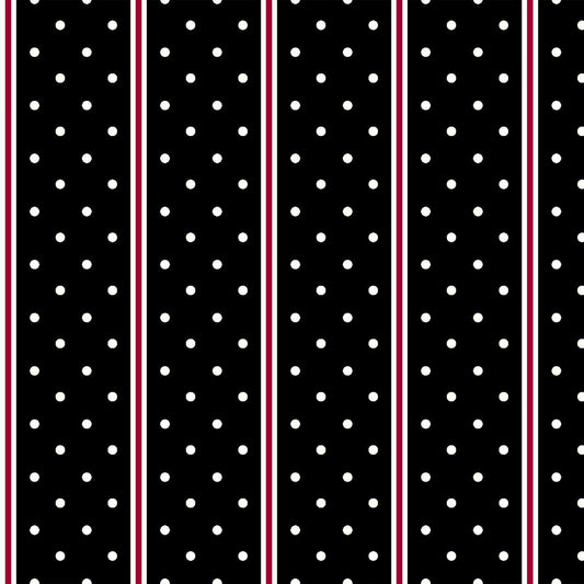 P-575-734-BLACK-RED - PRINT WOOL PEACH 100% POLYESTER