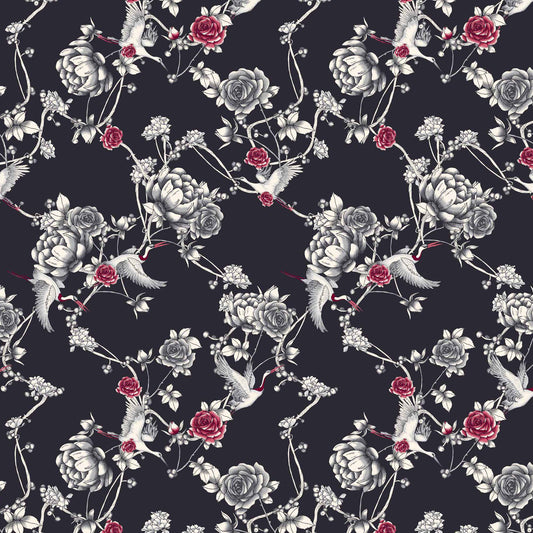 P-578-636-CHARCOAL-RED-PRINTED-CREPON-100%-RAYON-CREPON