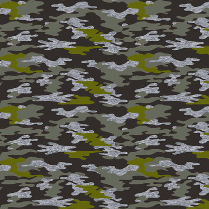 P-581-506-ARMY-GREEN-OLIVE - PRINTED FRENCH TERRY 63%POLY  33%RAYON  4% SPANDEX
