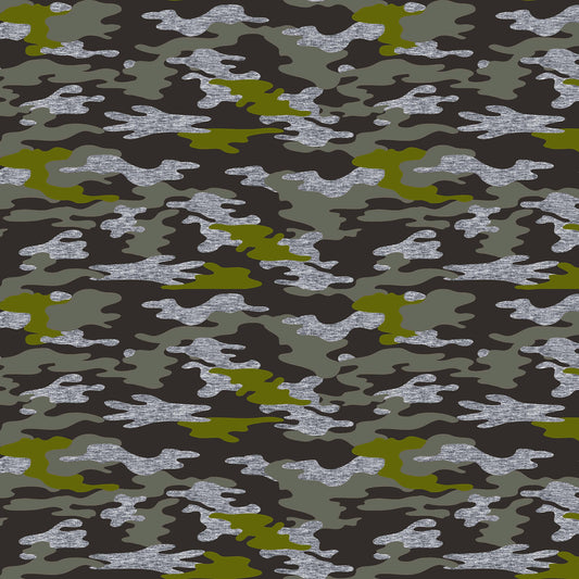 P-581-506-ARMY-GREEN-OLIVE - PRINTED FRENCH TERRY 63%POLY  33%RAYON  4% SPANDEX