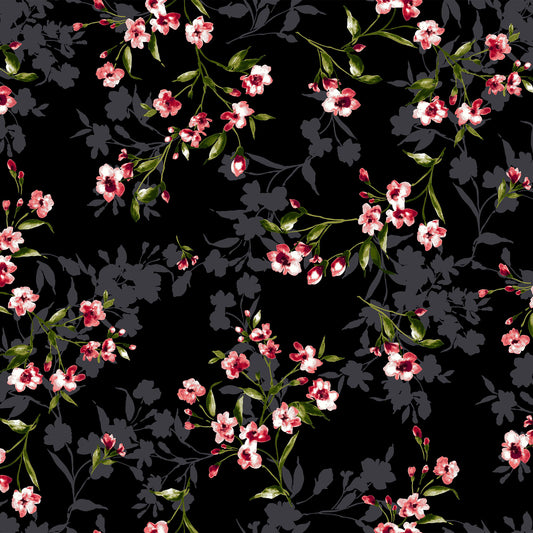 P-584-700-BLACK-RED - PRINTED VELVET 96% POLY 6% SPANDEX