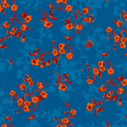 P-584-700-TEAL-CINNAMON - PRINTED VELVET 96% POLY 6% SPANDEX