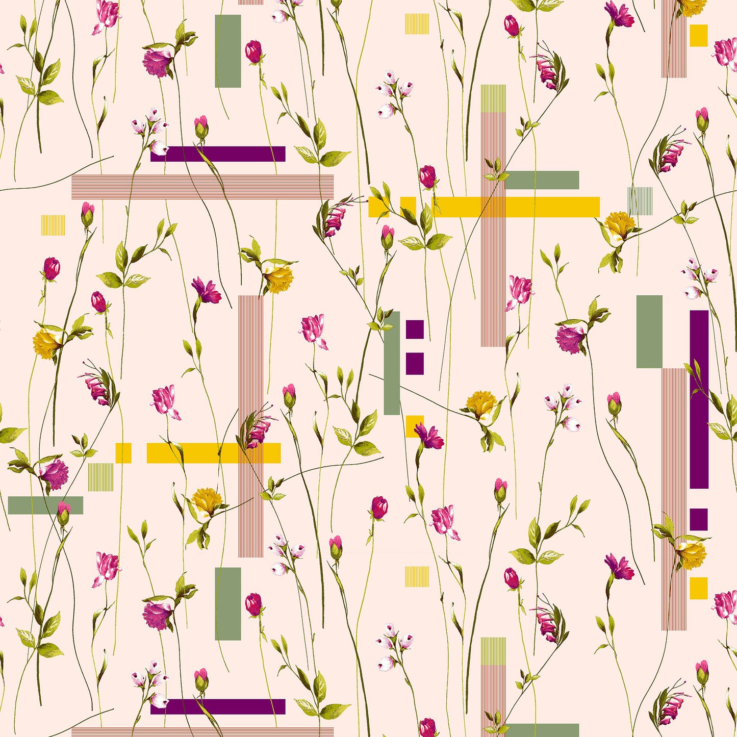 P-600-504-BLUSH-PINK - PRINTED WOOL DOBBY 100% POLYESTER