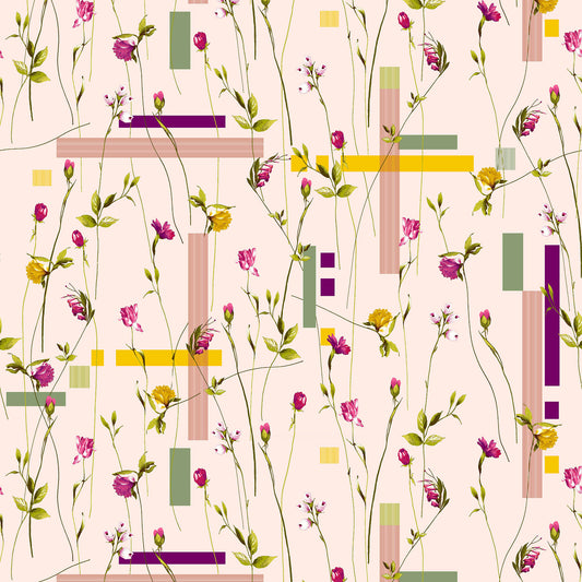 P-600-504-BLUSH-PINK - PRINTED WOOL DOBBY 100% POLYESTER