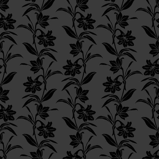 P-603-VELVET-BLACK - PRINTED BURNT-OUT VELVET 68% POLY 24% NYLON 8% SPANDEX