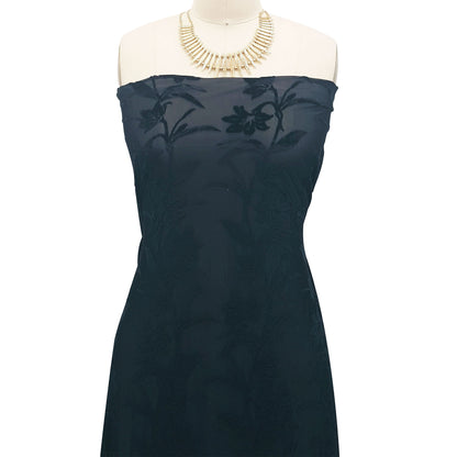 P-603-VELVET-BLACK - PRINTED BURNT-OUT VELVET 68% POLY 24% NYLON 8% SPANDEX