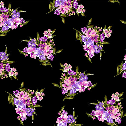 P-61-453-BLACK-PINK - PRINTED POLY POWER MESH 92%POLY 8%SPANDEX