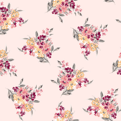 P-61-453-BLUSH-CORAL - PRINTED POLY POWER MESH 92%POLY 8%SPANDEX