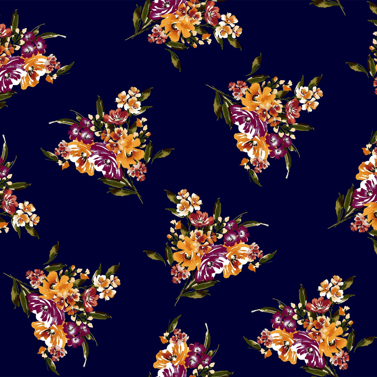 P-61-B-504-NAVY-MANGO - PRINTED WOOL DOBBY 100% POLYESTER