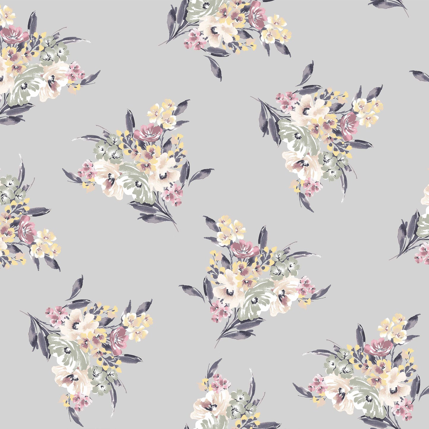 P-61-B-504-SILVER-SAGE - PRINTED WOOL DOBBY 100% POLYESTER