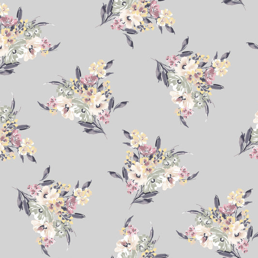 P-61-B-504-SILVER-SAGE - PRINTED WOOL DOBBY 100% POLYESTER