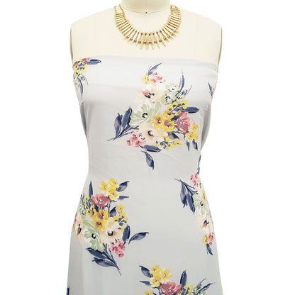 P-61-B-504-SILVER-SAGE - PRINTED WOOL DOBBY 100% POLYESTER