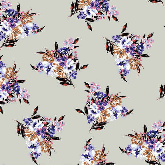 P-61-C-636-MINT-LAVENDER - PRINTED CREPON 100% RAYON CREPON