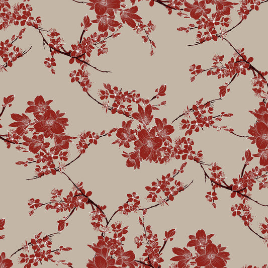 P-611-668-TAUPE-RUST - PRINTED DTY 92% POLY 8% SPANDEX DTY DOUBLE SIDED BRUSH