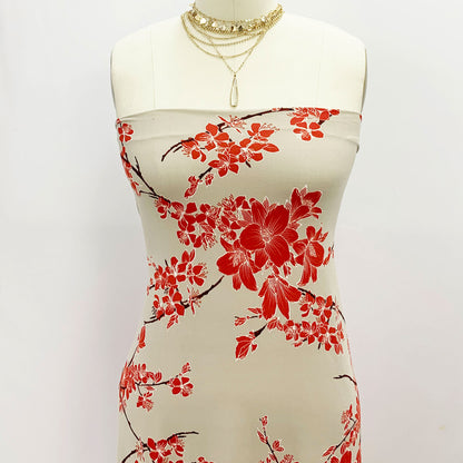 P-611-668-TAUPE-RUST - PRINTED DTY 92% POLY 8% SPANDEX DTY DOUBLE SIDED BRUSH