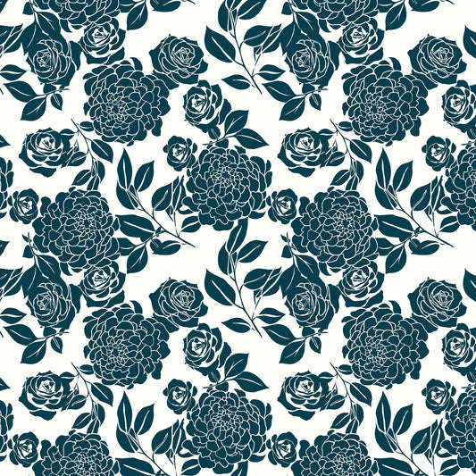 P-613-VELVET-TEAL - PRINTED BURNT-OUT VELVET 68% POLY 24% NYLN 8% SPANDEX