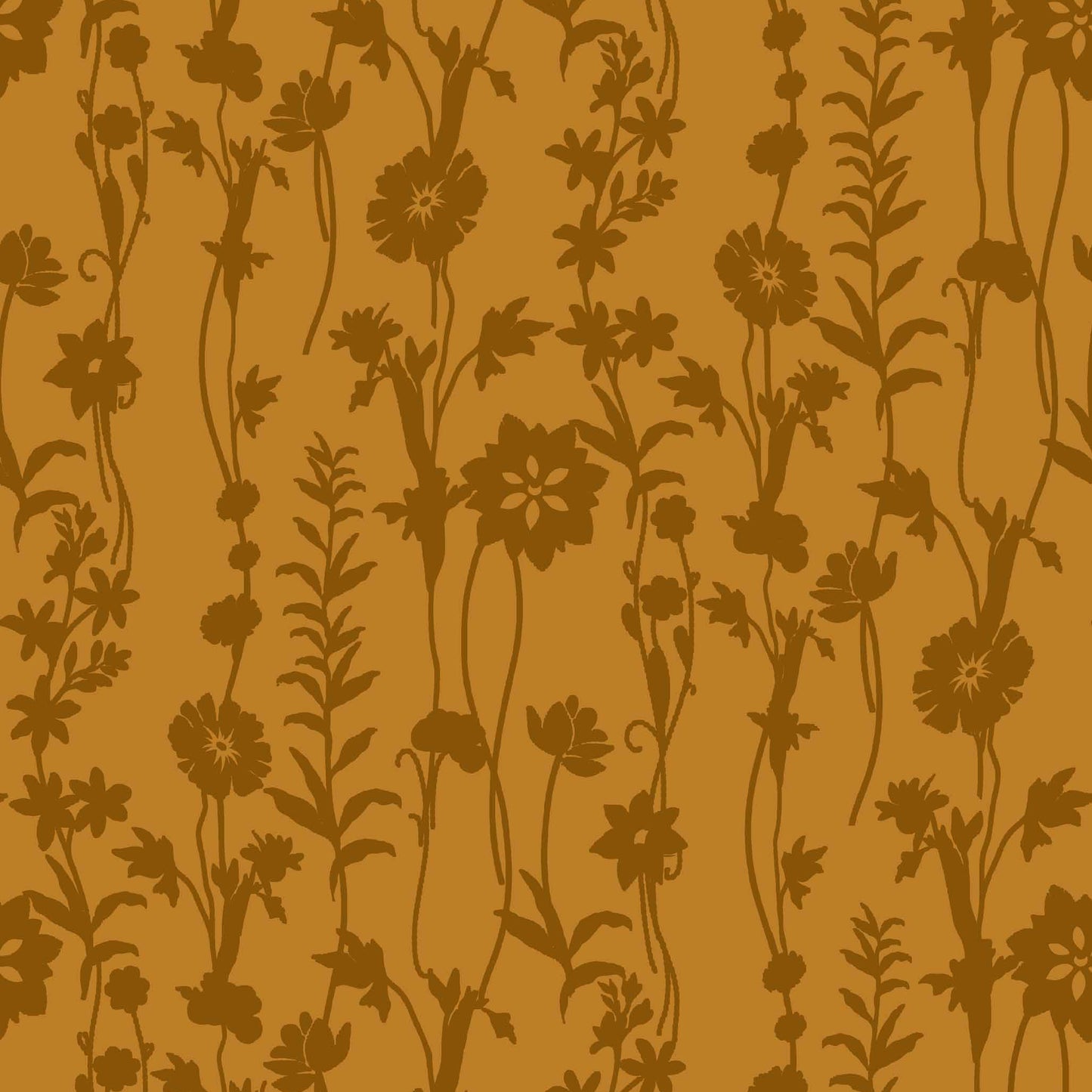 P-614-VELVET-MUSTARD - PRINTED BURNT-OUT VELVET 68% POLY 24% NYLN 8% SPANDEX