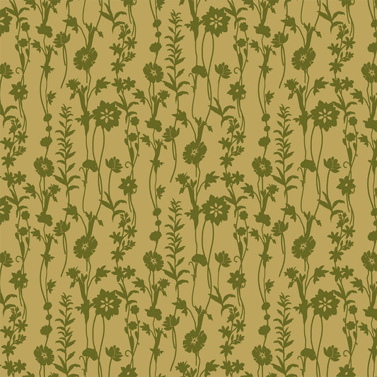 P-614-VELVET-OLIVE - PRINTED BURNT-OUT VELVET 68% POLY 24% NYLN 8% SPANDEX