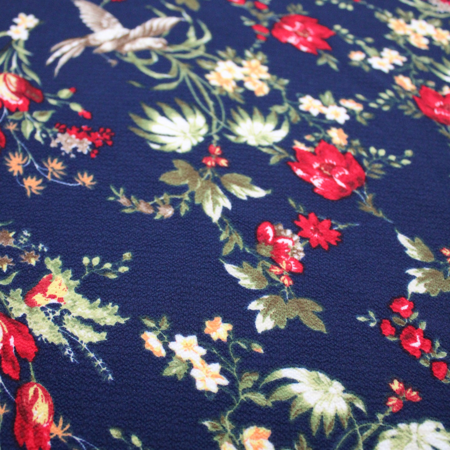 P-618-586-NAVY-RED - PRINTED CREPE CHIFFON 97% POLY 3% SPANDEX