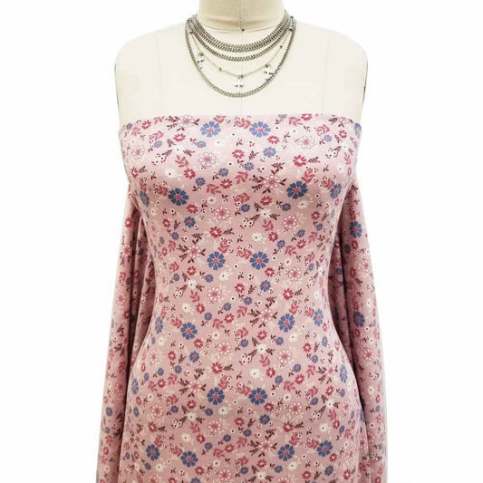 P-63-506-MAUVE-BLUE - PRINTED FRENCH TERRY 63%POLY  33%RAYON  4% SPANDEX