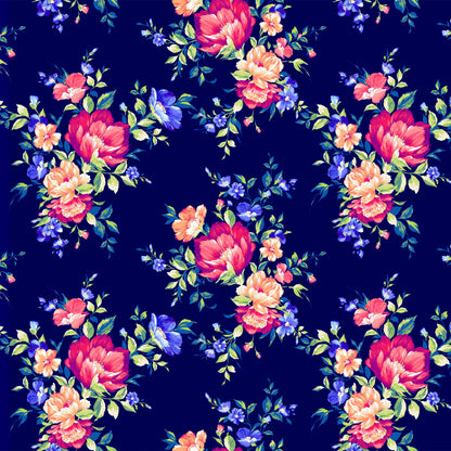 P-630-HVY-RSJ-NAVY-CORAL - PRINT RSJ 95% RAYON 5% SPANDEX JERSEY