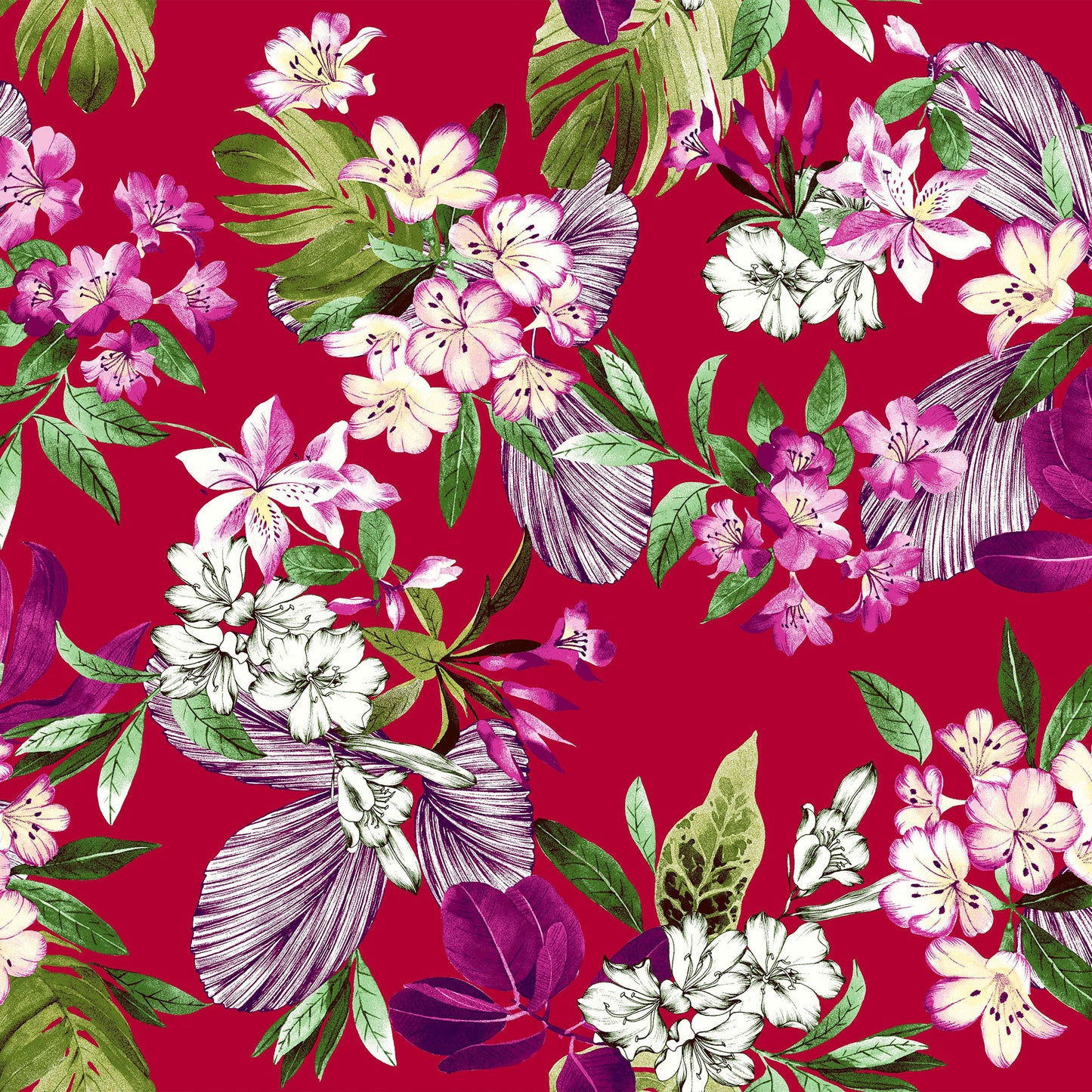 P-631-HVY-RSJ-RED-HOT-PINK - PRINT RSJ 95% RAYON 5% SPANDEX JERSEY