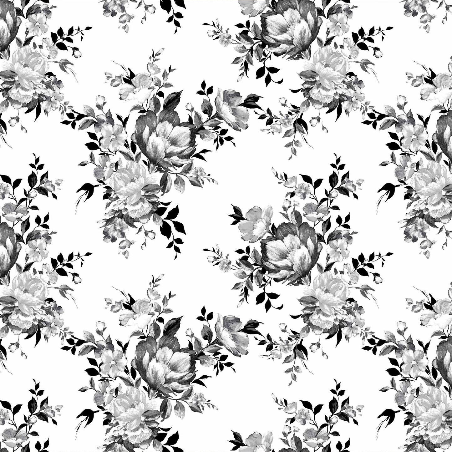 P-632-504-OFFWHITE-CHARCOAL - PRINTED WOOL DOBBY 100% POLYESTER