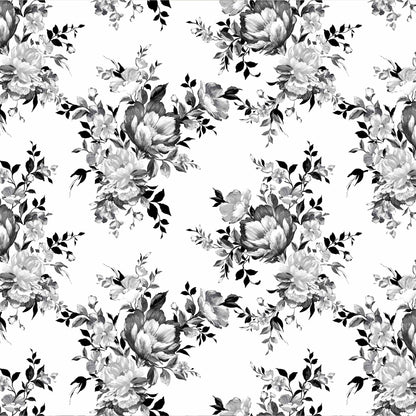 P-632-504-OFFWHITE-CHARCOAL - PRINTED WOOL DOBBY 100% POLYESTER